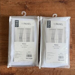 Roma Sheer Door Panel - White